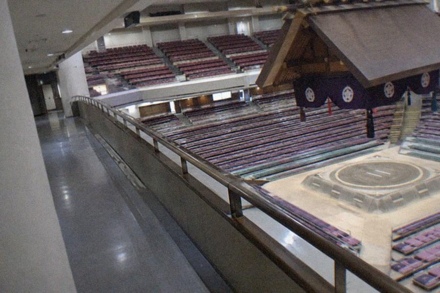 The Sumo Museum entrance on the first floor of the Ryogoku Kokugikan sumo arena in Sumida